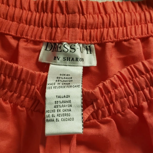 2X Pant suit, Dress U II, coral, NWT - Picture 5 of 5